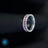 Nhẫn Eternity Đá Garnet Hồng