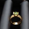 Nhẫn Mạ Vàng Đá Peridot