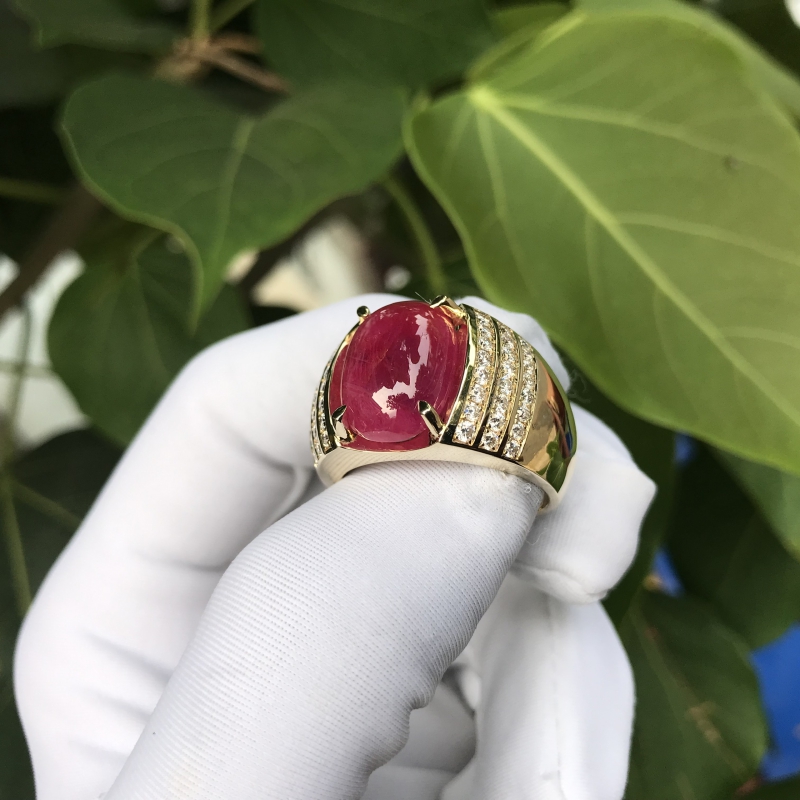 Nhẫn đá quý Ruby - Mingems