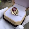 Nhẫn Nam Vàng 14k Đá Ruby