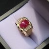 Nhẫn Nam Vàng 18k Đá Ruby