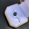 Nhẫn Nữ Vàng Trắng 10k Sapphire Xanh