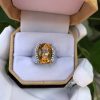 Nhẫn Bạc Đá Chủ Citrine