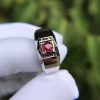 Nhẫn Nam Đá Ruby Vàng Trắng 18k