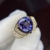 Nhẫn nam vàng 14k đá chủ Tanzanite 4.1ct