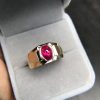 Nhẫn Nam vàng 14k đá chủ Ruby thiên nhiên 2.5ct