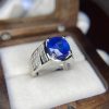 Nhẫn Nam vàng 14k đá chủ Sapphire xanh 5.80ct