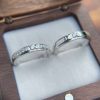 Nhẫn Cưới Vàng Trắng 14k Đá Kim Cương