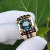 Nhẫn Nam Vàng Gold Đá Chủ Topaz London