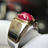 Nhẫn Nam Đá Chủ Ruby Cabochon 3.15ct