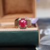 Nhẫn Nam Đá Ruby Cabochon 3.4ct