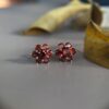 Hoa Tai Đá Garnet Đỏ